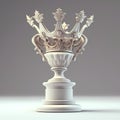 Gold Crown Statue. Generative AI