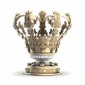 Gold Crown Statue. Generative AI