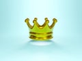 Gold Crown success victory concept Luxury 3D rendering Royalty Free Stock Photo