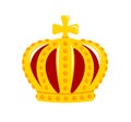 Gold crown vector icon illustration Royalty Free Stock Photo