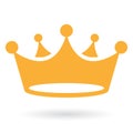 Gold crown vector icon Royalty Free Stock Photo