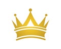 Golden crown logo icon vector.