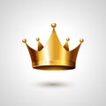 Gold Crown On White Background Royalty Free Stock Photo