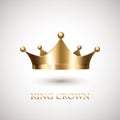 Gold Crown On White Background Royalty Free Stock Photo