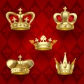 Gold crowns set