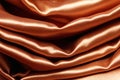 Gold crumpled silk fabric