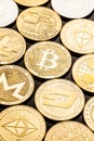 Gold cryptocurrency coins