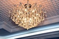 Gold crystal chandelier or jhoomar shining