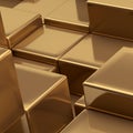 Gold cubes background