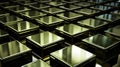 Gold cubes background 3d render, AI Royalty Free Stock Photo