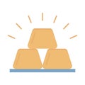 Gold cubesflat vector icon which can easily modify or edit