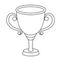 Gold Cup for the first place.The award winner of the racing competition.Awards and trophies single icon in outline style