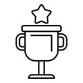 Gold cup product icon outline vector. Design service marketing