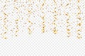 Ribbon confetti isolated