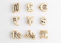 Gold currency symbols