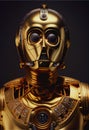 Gold robot head