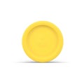 Gold 3d coin. Simple yellow precious metal circle Royalty Free Stock Photo