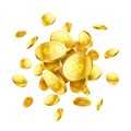 Gold 3d coins