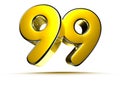 99 gold 3D.