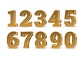 Gold 3d numbers.