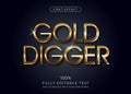 Gold 3d text effect, editable font style