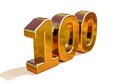 Gold 3d 100th Anniversary Sign Top 100 Royalty Free Stock Photo