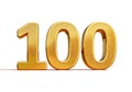 Gold 3d 100th Anniversary Sign Top 100