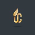 Gold on dark, Upper Class Logo Royalty Free Stock Photo