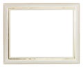 Gold decorated white wide wooden picture frame