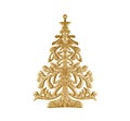 Gold decoration Christmas New Year Beautiful Pine Royalty Free Stock Photo