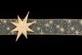 Gold decoration ribbon with star