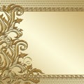 Gold decorative background Royalty Free Stock Photo