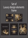 Gold decorative luxury design elements Royalty Free Stock Photo