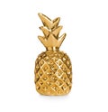 Gold decorative pineapple isolated