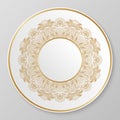 Gold decorative plate.