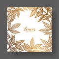 Gold design template for wedding invitations, greeting cards, labels, packaging design, frame for inspirational quotes