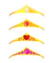 Gold diadems Royalty Free Stock Photo