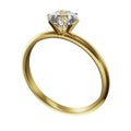Gold diamond ring Royalty Free Stock Photo