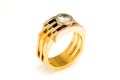 Gold diamond ring