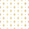 Gold diamond shape seamless background Royalty Free Stock Photo