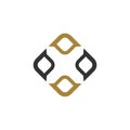 Gold Diamond Square Pattern Logo Template Illustration Design. Vector EPS 10 Royalty Free Stock Photo