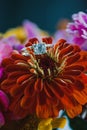 Gold Wedding Ring on Bouquet of Wildflowers