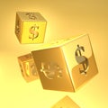 Gold Dice Royalty Free Stock Photo