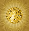 Gold disco ball Royalty Free Stock Photo