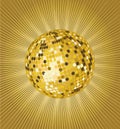 Gold disco ball