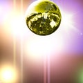 Gold disco ball Royalty Free Stock Photo