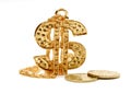 Gold Dollar Sign Royalty Free Stock Photo