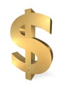 Gold Dollar Sign Royalty Free Stock Photo