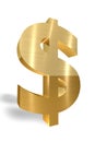 Gold Dollar Sign Royalty Free Stock Photo