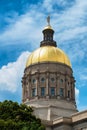 Gold dome of Georgia Capitol Royalty Free Stock Photo